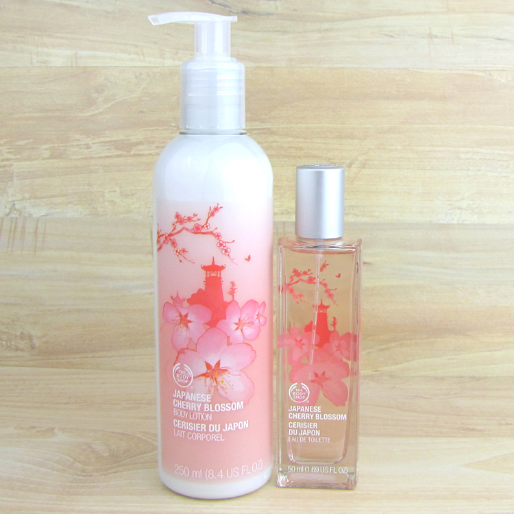the body shop/美体小铺 日本浪漫樱花身体乳香水2件套装礼盒