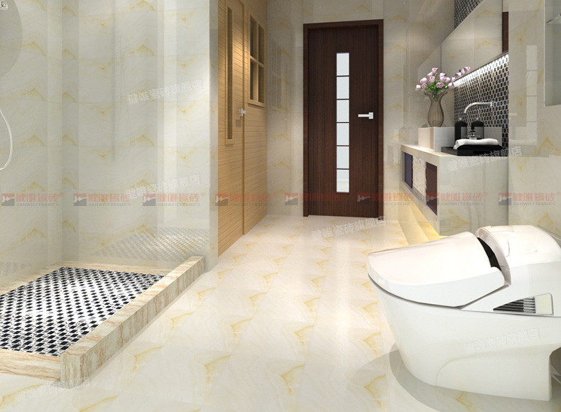 健唯瓷砖 墙砖卫生间厨卫地砖不透水瓷片厨房浴室地砖釉面砖3D喷墨A0015 亚光地砖300*300mm 300*300mm怎么样?京东商城的价格走势-慢慢买比价网