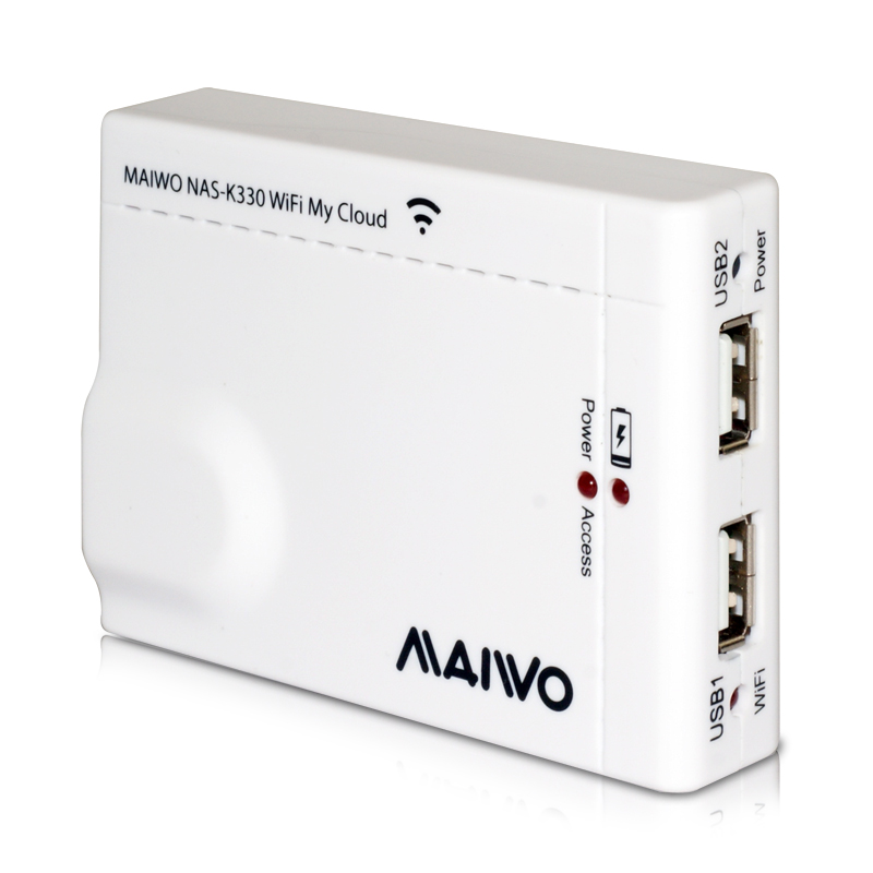 麦沃(MAIWO)便携式无线存储云电盘(附带移动电源,,双频wifi路由器,支持BT下载) 白色 4G