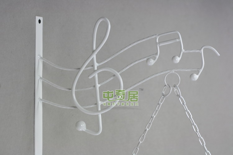 
                                                            屯奇居（TQJ） /台湾太阳机芯/铁艺田园双面挂钟/玻璃钟面/T03 白色                
