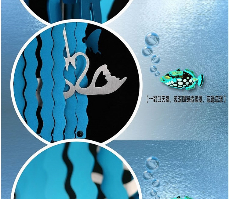 灵家创意挂钟派欧式艺术表时钟蝴蝶泉cm0123红色