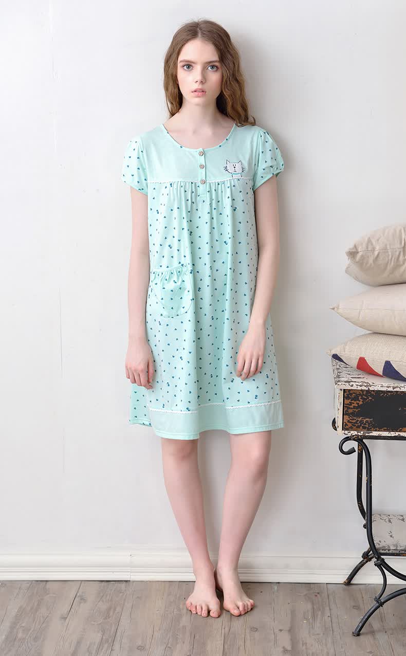 纯棉<em>睡衣女夏</em> <em>美梦</em>2014夏季新品睡衣 可爱卡通