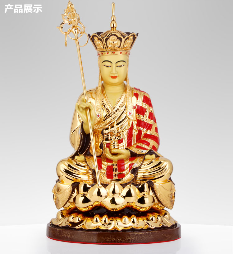 上善若水 纯铜鎏金地藏王菩萨摆件佛像铜像工