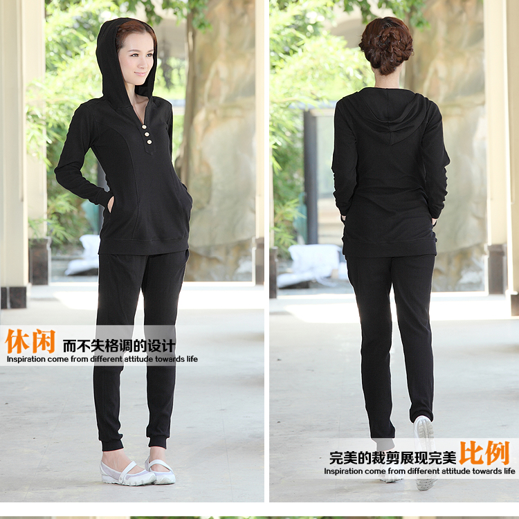 艾丽瑾纯棉连帽<em>睡衣</em> 秋<em>冬款女士</em>长袖<em>修身</em>打底