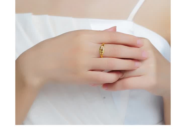 纯<em>黄金戒指</em>999千足金性价比 <em>黄金戒指</em>千足金正