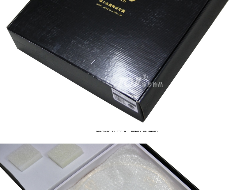 JEBELY/38cm中号欧式珠宝镶钻单面挂钟/钟表/客厅卧室静音时钟501 图片色