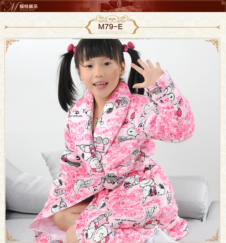 新年抢货季 尚致<em>亲子装</em>冬季<em>睡袍</em> <em>加厚</em>珊瑚绒夹