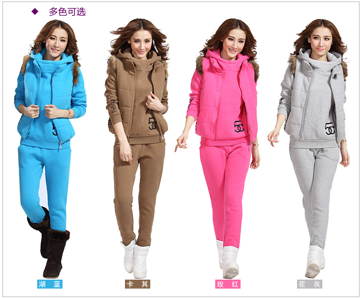 苏盈珈可 冬装新款<em>加绒</em>加厚卫衣 <em>马甲</em>套头上衣