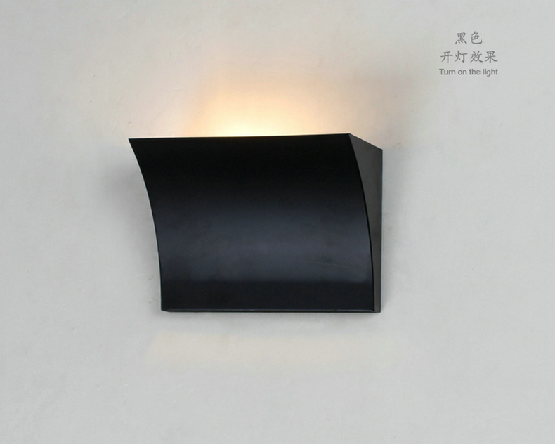 爱惟现代简约卧室床头壁灯led客厅过道灯具 B3002 银灰色 带3W暖光