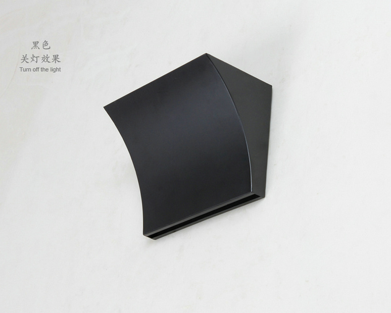 爱惟现代简约卧室床头壁灯led客厅过道灯具 B3002 银灰色 带3W暖光