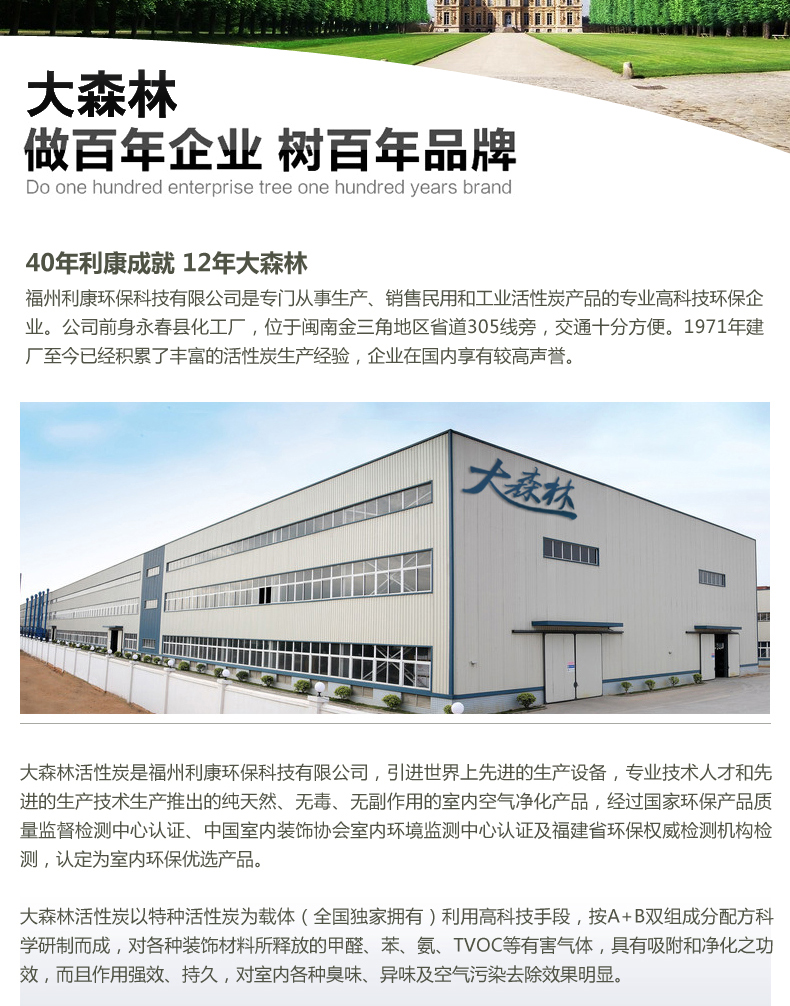 大森林除醛王 去除甲醛除苯吸附有毒有害气体椰壳活性炭包 2500g 100㎡送冰箱除味剂