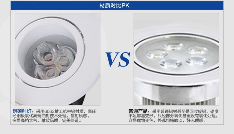 朗硕 led射灯led灯一体天花筒灯过道灯走廊灯玄关灯餐厅卧室灯迷你3WLS3024-3 白光