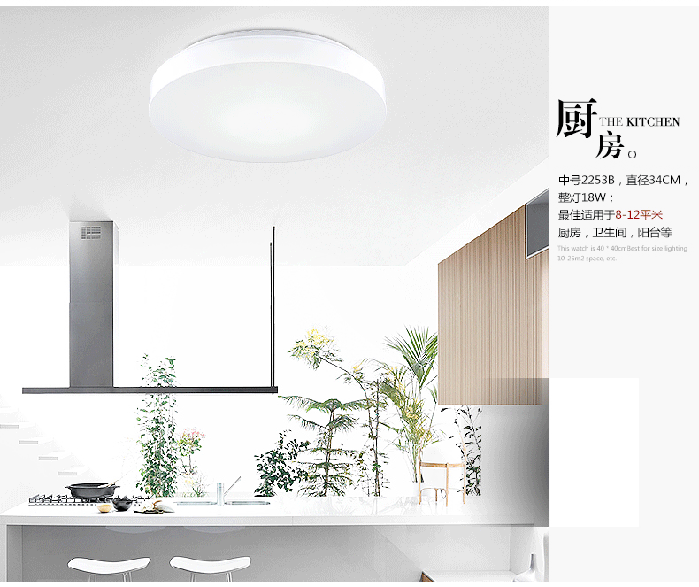 佐凡led吸顶灯卧室灯客厅灯现代简约过道阳台灯厨卫灯具灯饰 小号白光12W2252B