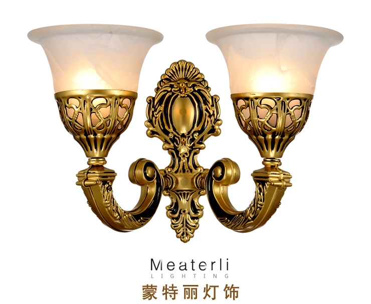 蒙特丽 客厅走廊过道床头壁灯9040-B 欧式复古怀旧灯具(B) 单头