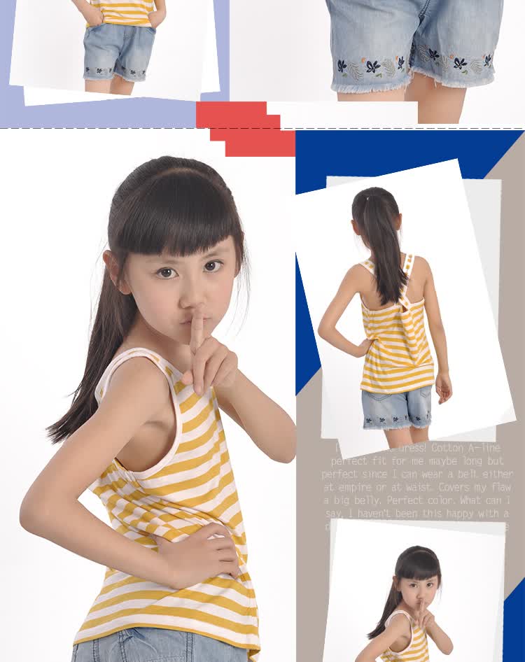 新款儿童 纯棉小<em>吊带</em> <em>女童吊带衫</em> 女童背心 儿童