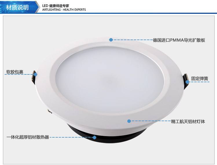 朗硕led筒灯led灯一体天花灯过道灯玄关灯走廊灯餐厅卧室灯12W灯具LS3029-12 暖光