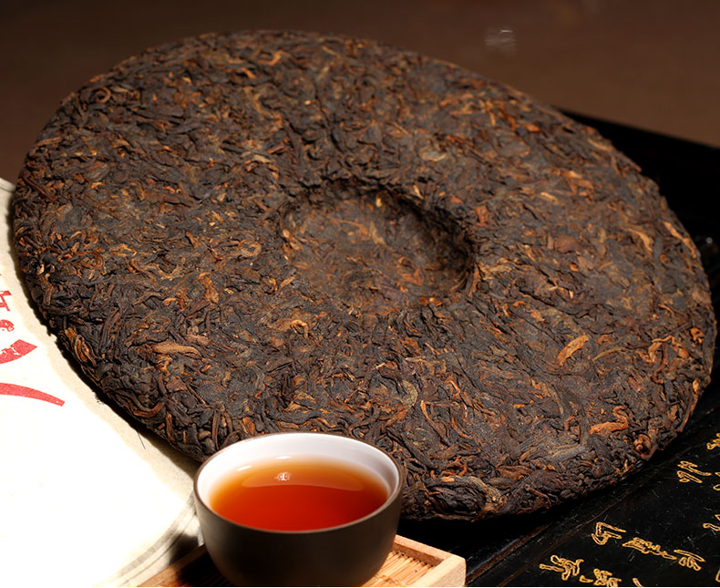 新益号云南普洱茶熟茶叶八年醇357g七子饼怎