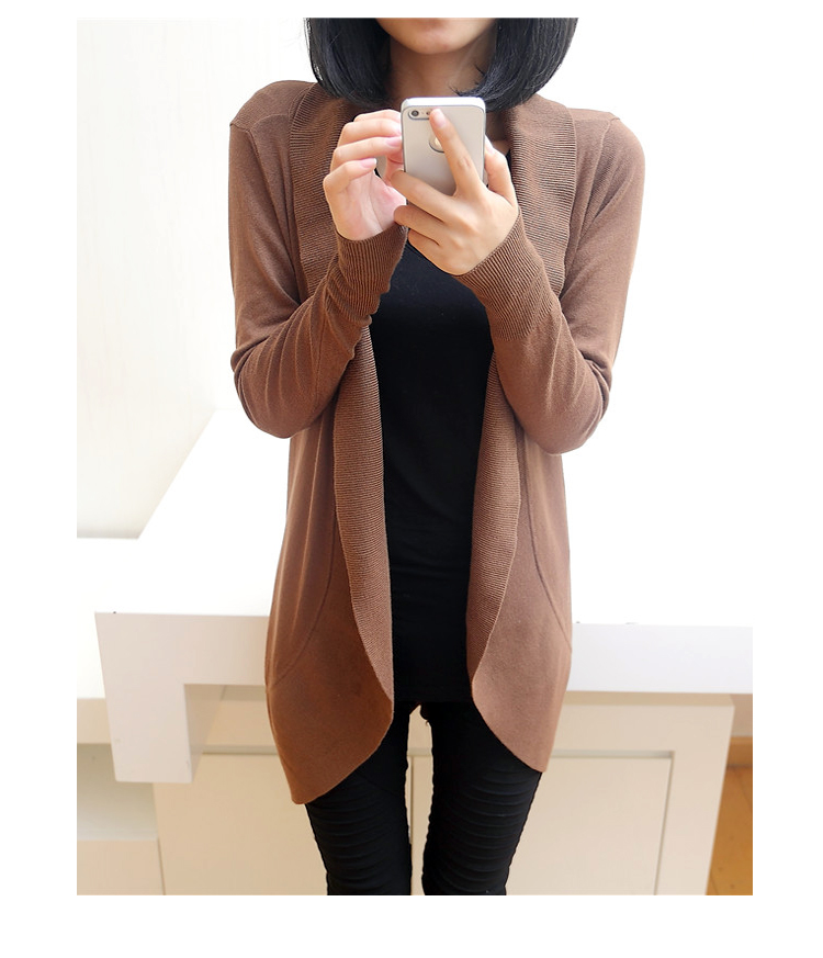 姿卡2014新款外套毛衣女 <em>欧洲站开衫</em>大码中长