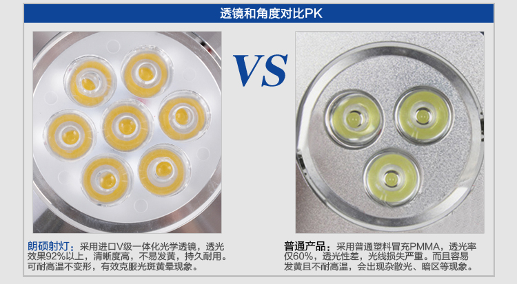 朗硕 led射灯led灯一体天花筒灯过道灯走廊灯玄关灯餐厅卧室灯7W灯具LS3025-7 高光银白光