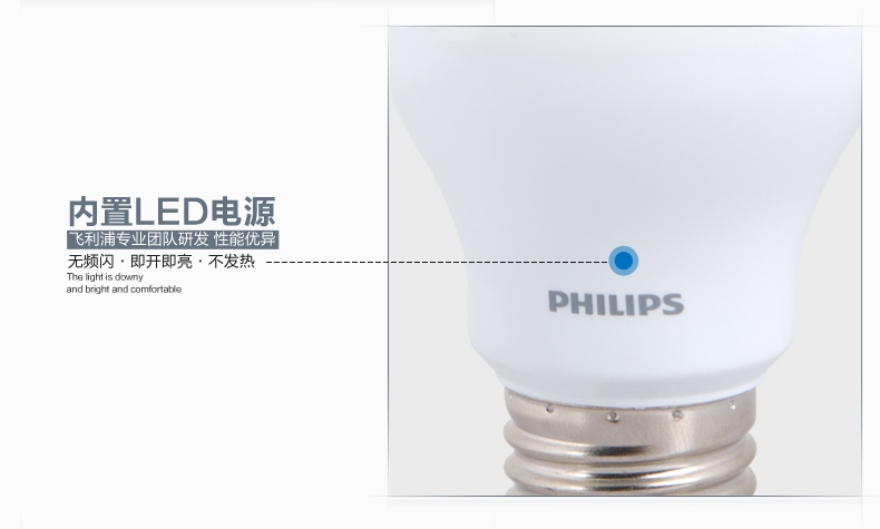 
                                                            飞利浦（PHILIPS） led灯泡节能球泡超亮家用替换光源E27大螺口 标准尺寸 官方品质 2.8W-E27螺口【标准型】 特惠单只装 白光                