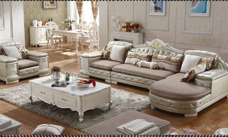 尼尔诗帝 真皮沙发 简约欧式法式新古典 布艺沙