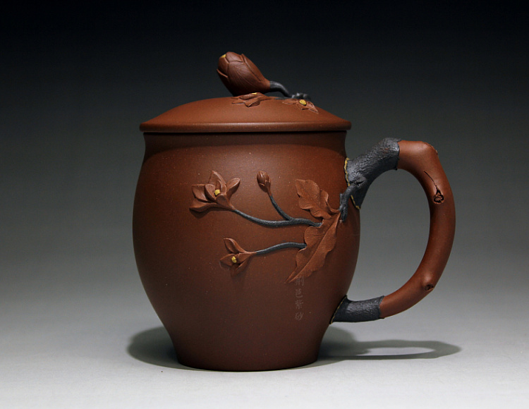 
                                        荆邑紫砂杯子茶杯大号水杯全手工男女功夫茶具茶杯套装紫砂茶壶宜兴礼品泡茶玉兰杯珍藏                
