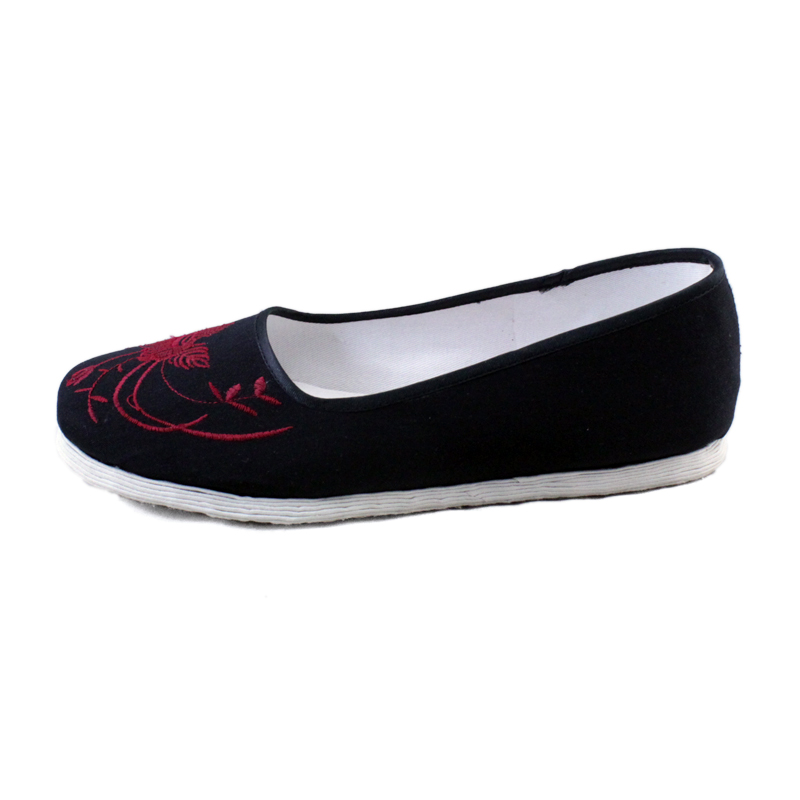 Naslin Ruixiang Old Beijing mesh upper spring and autumn single shoe manually female embroidered shoes bottom of thousands of women shoes retro mesh upper ethnic shoes mesh upper wellness mesh upper women traditional hanging over 34 large one code is equi