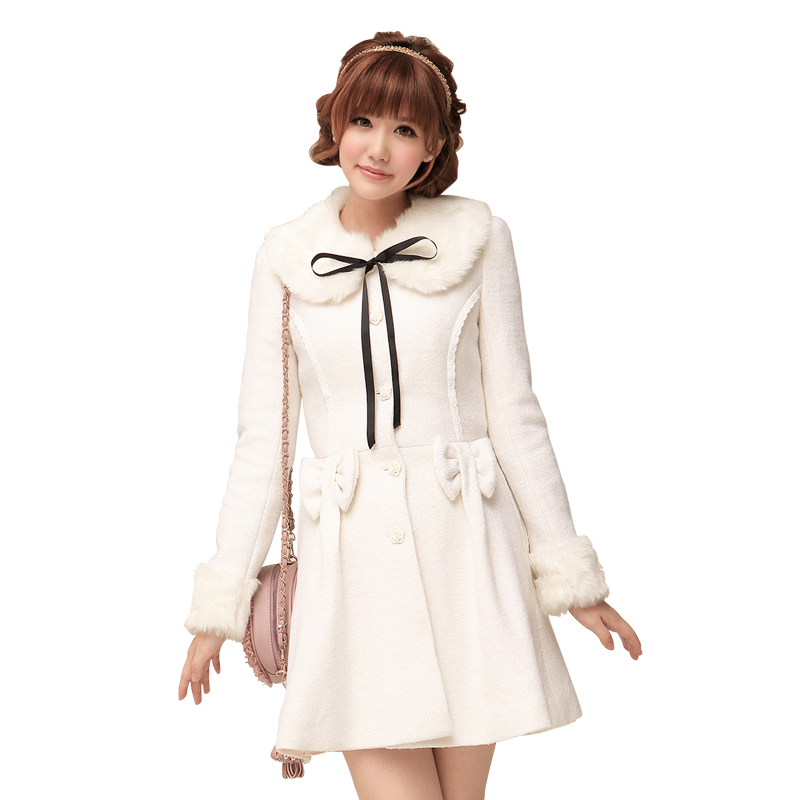 Ha-na (shinena)2013 autumn and winter new sweet princess wind long sleeve can be shirked Gross Gross coats, then for women 0264 M, white jacket Ha-na (shinena) , , , shopping on the Internet