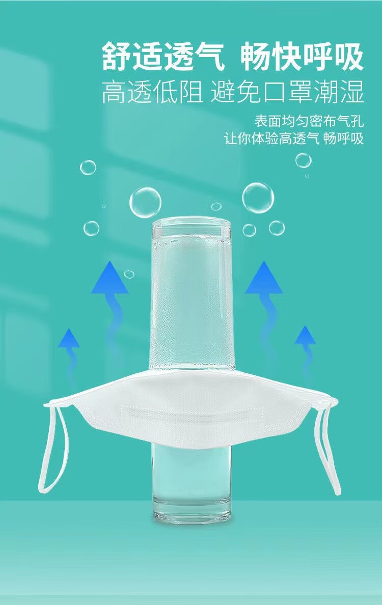 乐贝净 一次性扣罩鱼嘴柳叶型扣罩扣罩3D立体四层防护成人扣罩 白色50只