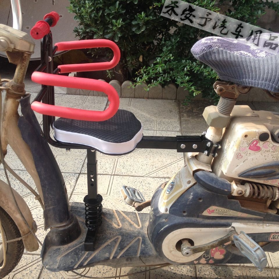 放在电动车上的宝宝儿童座椅小椅子踏板电瓶车简易安前置自行车支撑