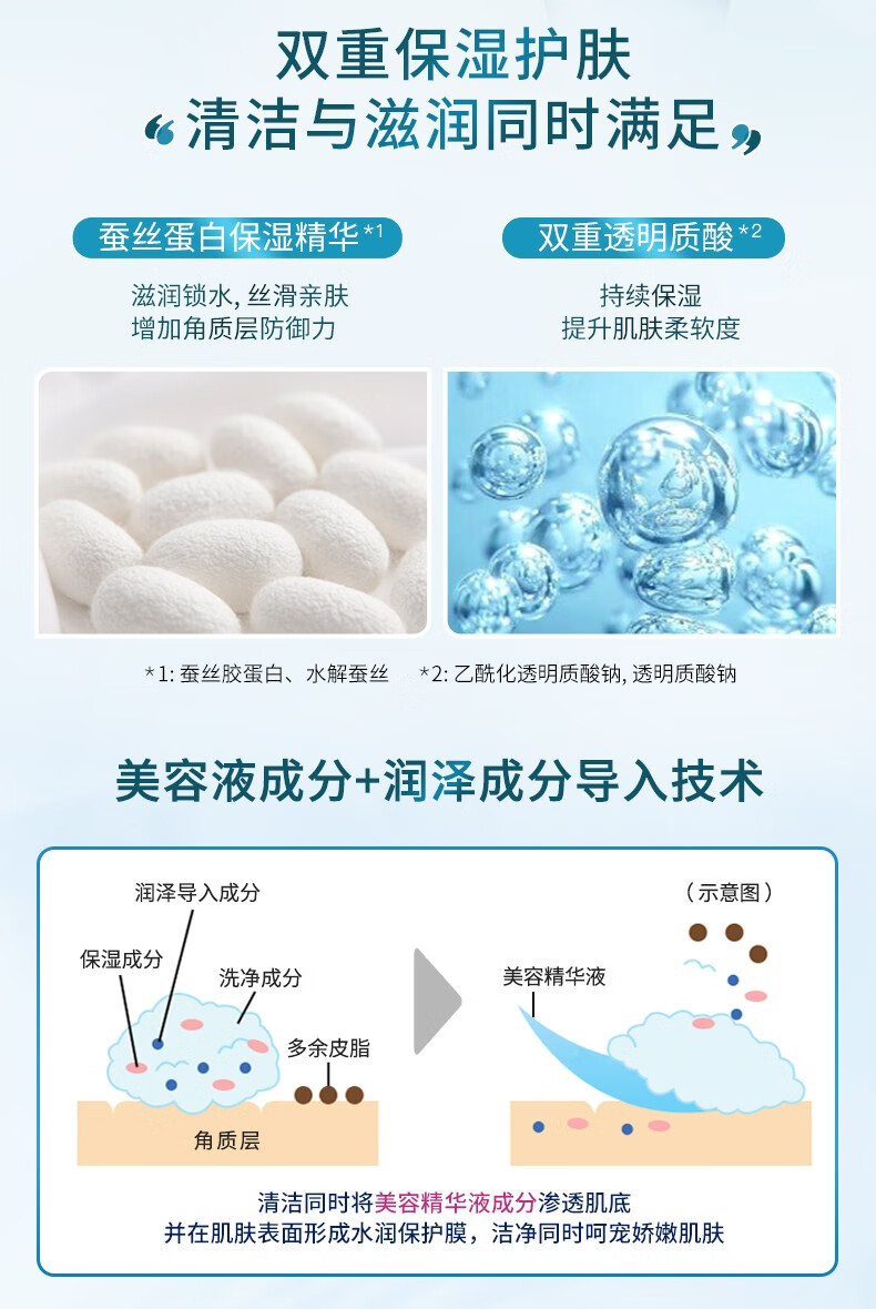 珊珂蚕丝柔肤洗面奶滋润保湿深层清洁洁面啫喱100g 【洁面啫喱】100g 【1支装】