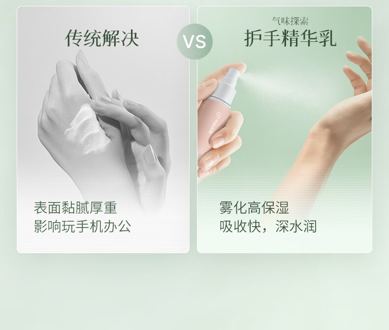 气味探索护手霜精华乳秋冬滋润补水保湿易吸收改善手部干燥留香男女士通用 浮光青橘+月倾花海【推荐两支】