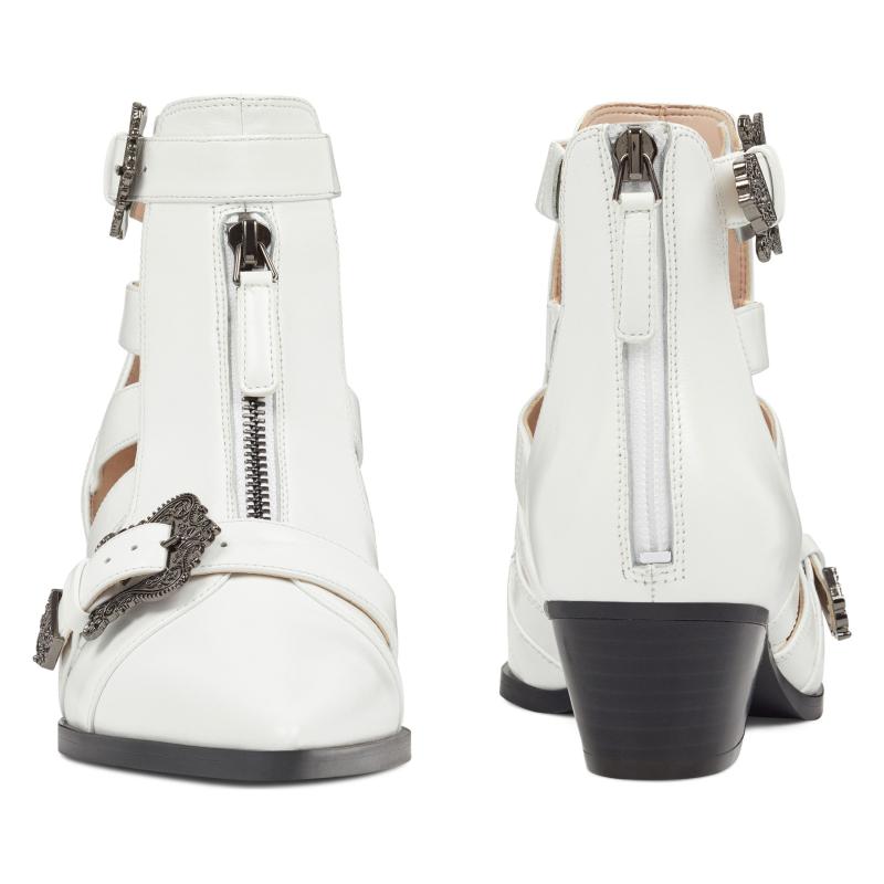 nine west carrillo cutout buckle booties