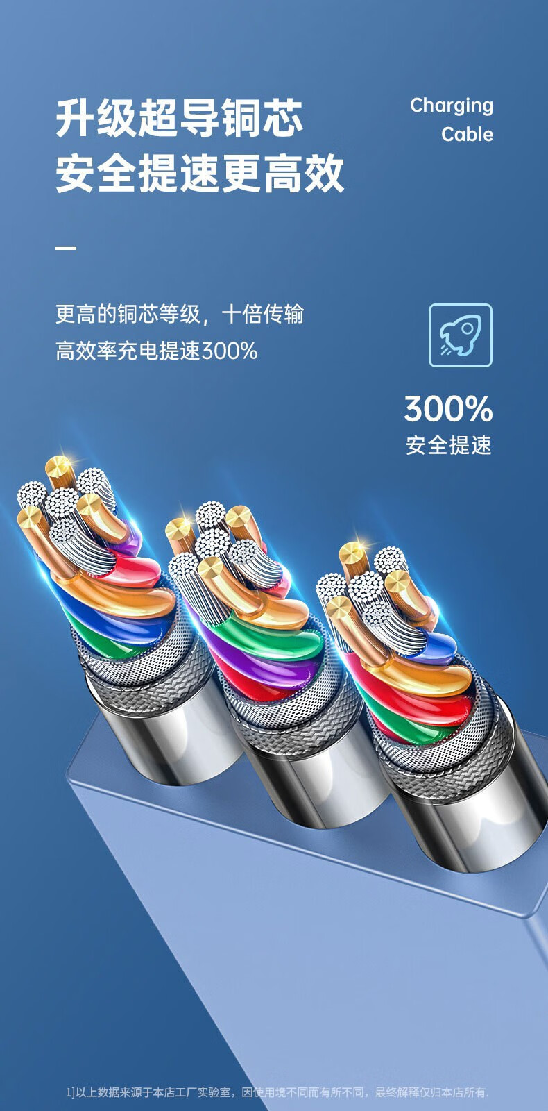 话语一拖三100w超级闪美妆工具可伸缩充电线适用于苹果安卓Typec 颜色随机