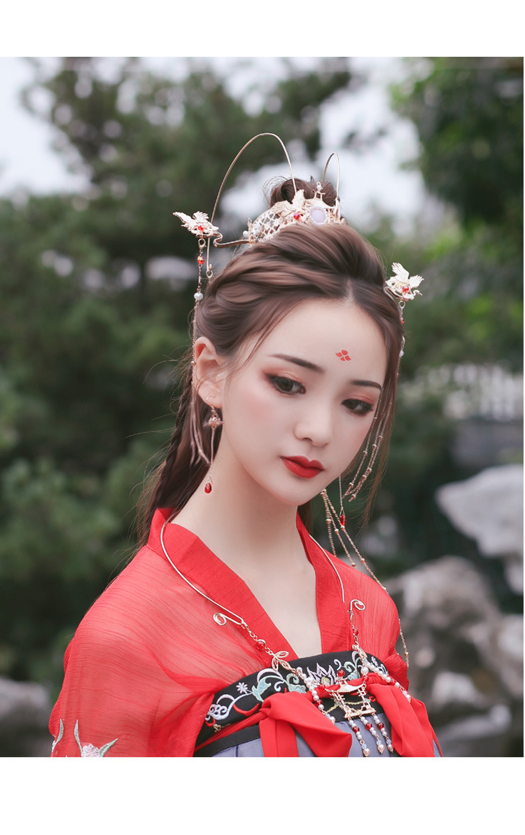 【圣诞礼遇季】古装头饰发冠女古风魏晋风汉服头冠丸子头发簪古代发饰
