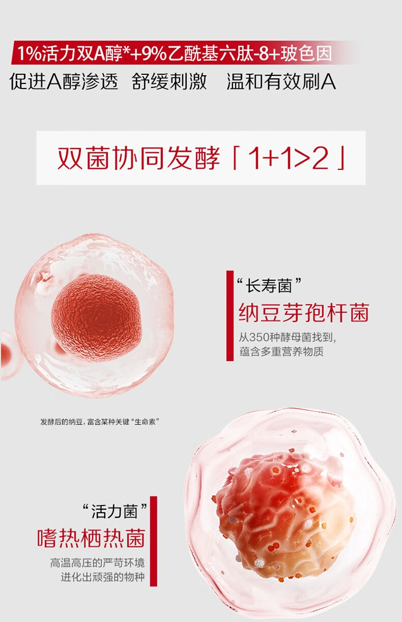 韩束（KanS）护肤品精华保湿修护紧致改善淡化皱纹双A醇送老婆女友妈妈礼物 双管塑颜抚纹精华液72ml