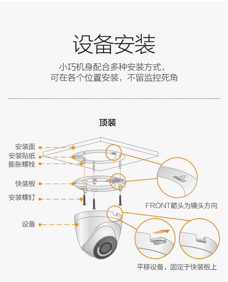 大华乐橙高清摄像头家用智能无线wifi监控器室户外防水手机远程安防