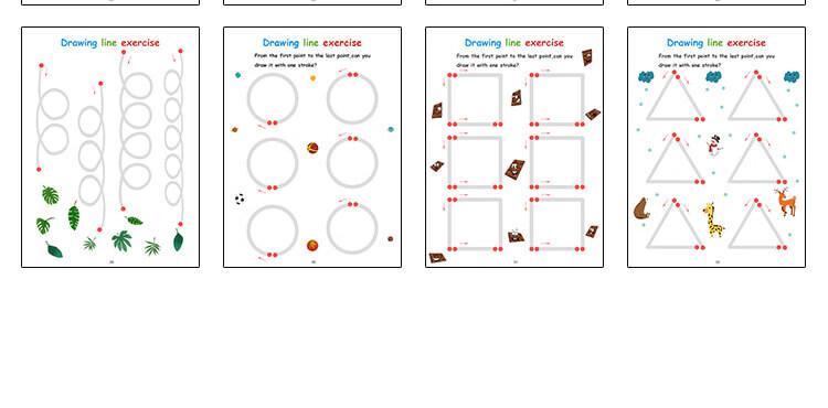 实用控笔训练儿童控笔训练连点画线幼儿园宝宝手部精细动作玩具运笔