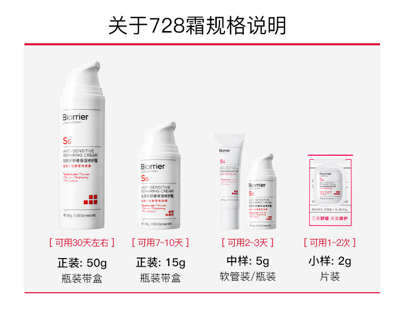 珀芙研珀芙研舒缓保湿修护乳霜 修护肌肤屏障敏感肌728面霜 舒缓保湿修护728霜15g
