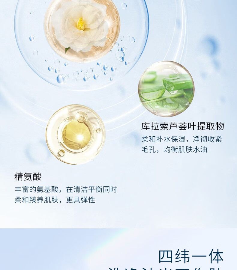 亿佰芬山茶花氨基酸洗面奶洁面乳面部泡沫洁面膏 男士洗面奶300g