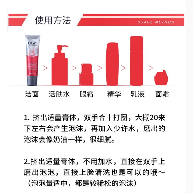 玉兰油（OLAY）新生焕活深彻洁面乳氨基酸洗面奶深层清洁温和保湿 Olay新生焕活深彻洁面乳50克