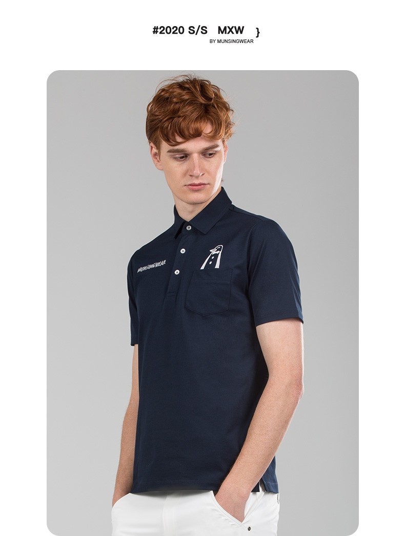 wear)高尔夫服装男 短袖t恤万星威男装20透气弹力运动翻领polo衫 l363
