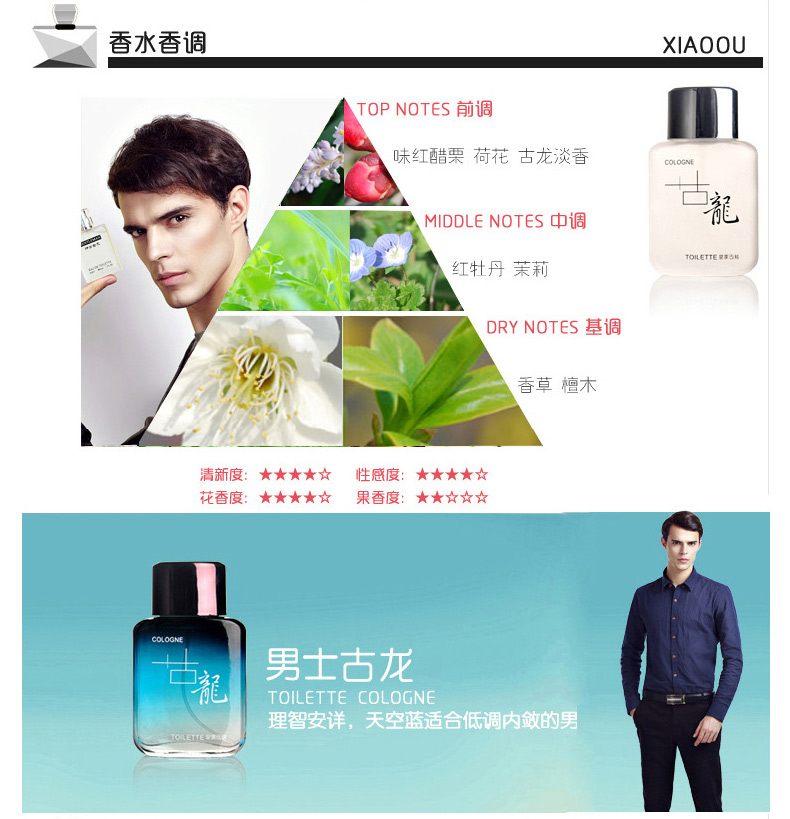 珀丽诗（BOLISHI） 古龙男士香水香氛持久淡香气质魅惑香水喷雾男50ml 情人节礼物 黑色