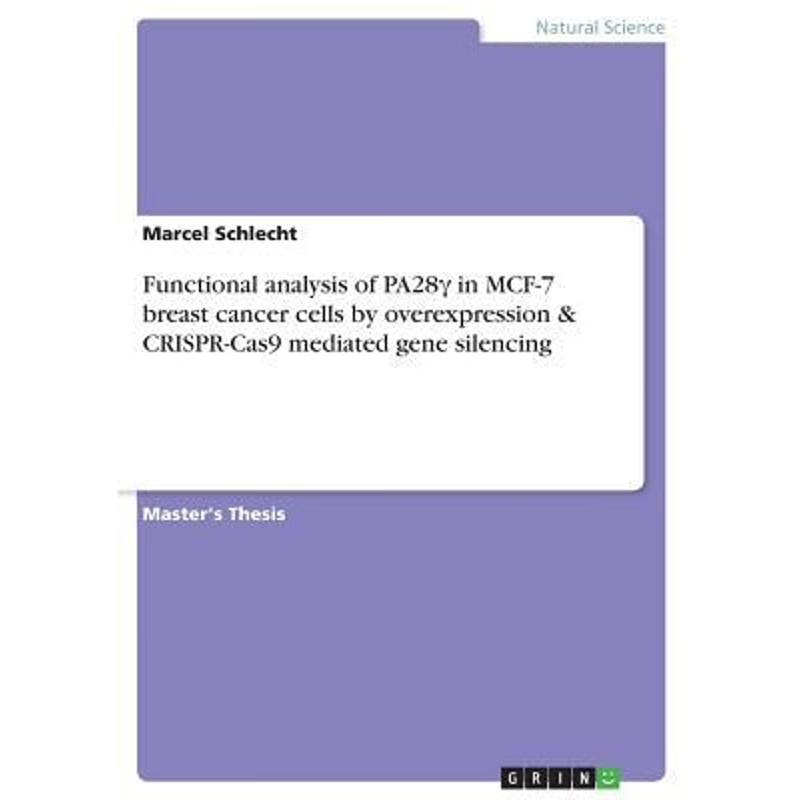 预订不退不换Functional analysis of PA28γ in MCF-7 breast cancer cells by overexpression & CRISPR-Cas9 mediated g