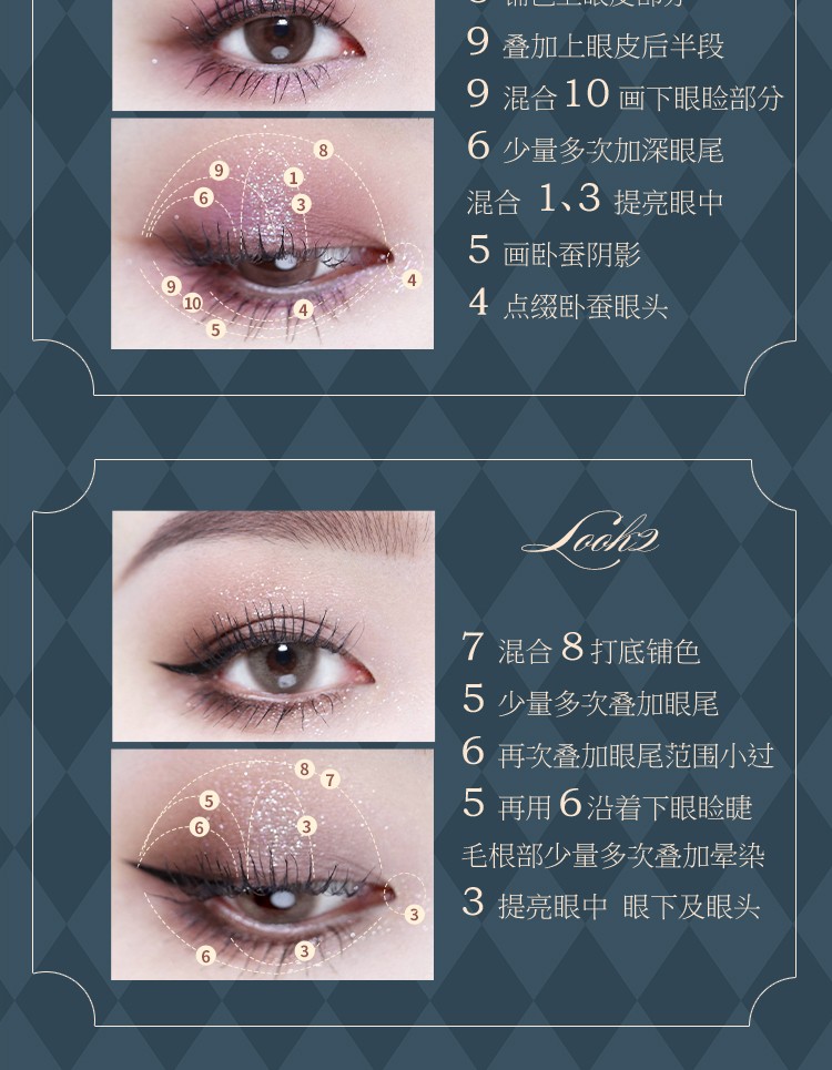 花知晓 马戏团十二色眼影珠光哑光易晕染变色龙眼影盘 01华丽绽放冒险