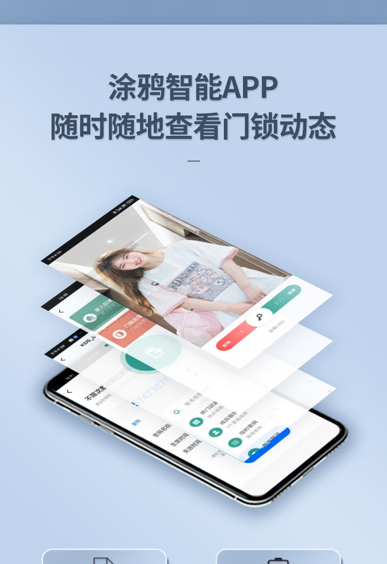 小凯智能锁小凯q2指纹锁智能锁家用防盗门密码锁半自动执手款app远程