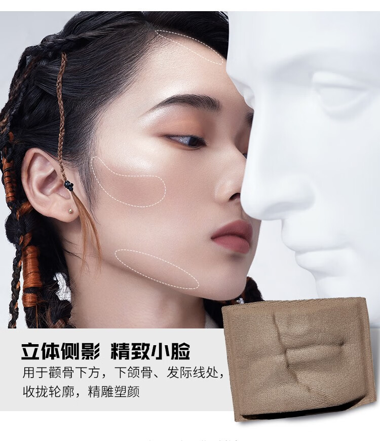 小奥汀（littleondine） 小奥汀雕塑家高光修容一体盘大卫修容盘哑光提亮鼻影阴影 01粉调白皙盘（适合白皮） 23.5g