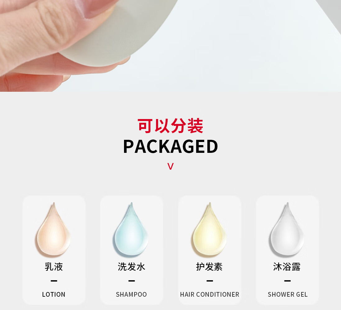 悦美时刻 INS北欧风化妆品分装瓶旅行套装软管挤压式乳液瓶洗发水沐浴露瓶 60mL*3(北欧色三件套）