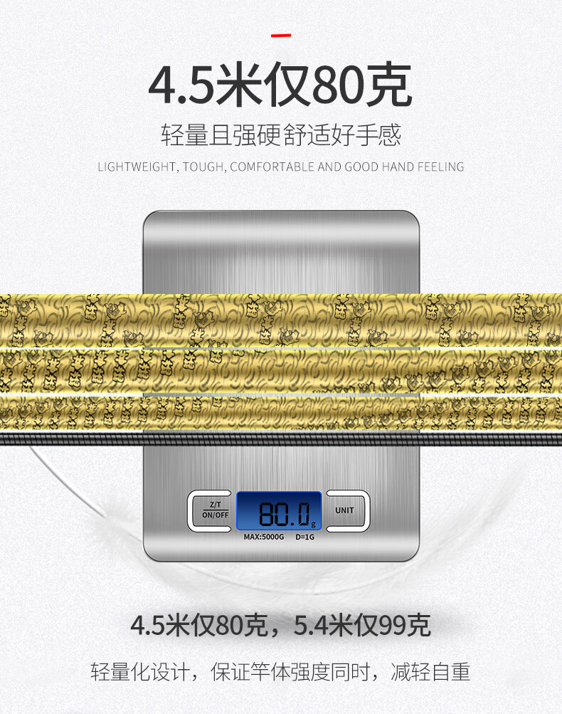 2022新款升级神棍鱼竿大物竿超轻超硬钓鱼竿手竿十大黑坑鲢鳙碳素28调