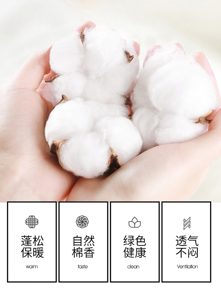 4，蘭芮（Lanrui） 被子被芯100%新疆棉花被空調被夏涼被長羢棉棉花胎棉絮牀墊被 新疆長羢棉-2斤 200x230cm